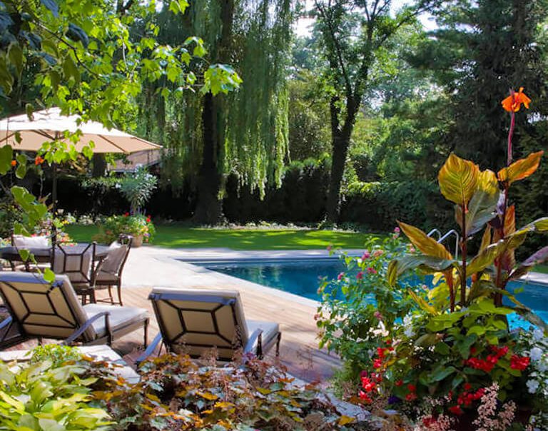 poolside gardening